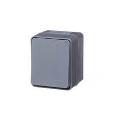 ATN544015 - AtlasDesign PROFI IP54 О/У 1-клавишный кнопочный ВЫКЛЮЧАТЕЛЬ 10 АХ, АНТРАЦИТ