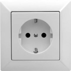 EP421WW Штепсельная розетка SCHUKO 16A 250V  с заземлением; белая