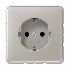 CD520KIPT Штепсельная розетка SCHUKO 16A 250V  с защитой от детей; платина