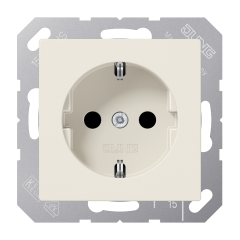 ABA1520 Штепсельная розетка SCHUKO 16A 250V ; слоновая кость