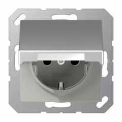 A1520KLAL Штепсельная розетка SCHUKO 16A 250V  с откидной крышкой; алюминий