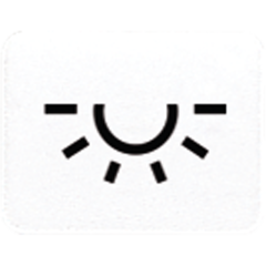 33LWW Окошко с символом для KO-клавиш; символ освещение , белое