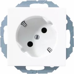 A520-45WW Штепсельная розетка SCHUKO 16A, 250V  с поворотом на 45°; белая