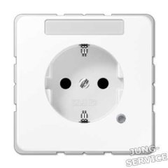 520ZNAKO Штепсельная розетка SCHUKO 16A 250V  с защитой от детей, индикацией напряжения