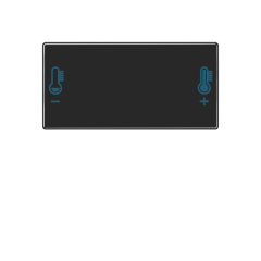 клавиша с символом температуры