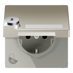 Штепсельная розетка SCHUKO 16A 250V~ с откидной крышкой и полем для надписи, ES1520NAKLSL