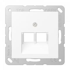 A500 Накладка для комп./тлф. розетки 2хRJ45, цвет Матовый белый A569-2BFPLUAWWM