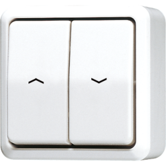 609VAWW Выключатель  для управления жалюзи;для накладного монтажа; белый