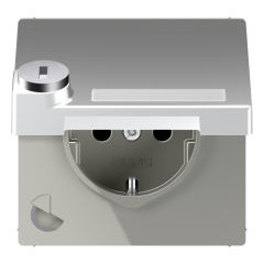 SCHUKO розетка с крышкой и полем для надписи