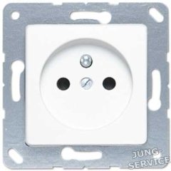 121FKI Штепсельная розетка франко-бельгийского стандарта 16A 250V  ; слоновая кость