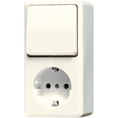676A Штепсельная розетка SCHUKO для накладного монтажа с универсальным выключателем
