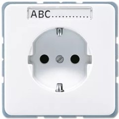 CD520NAWW Штепсельная розетка SCHUKO 16A 250V  с полем для надписи; белая
