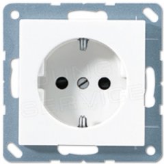 ABA520WW Штепсельная розетка SCHUKO 16A 250V  ; белая