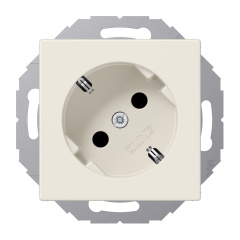 A520-45KI Штепсельная розетка SCHUKO 16A 250V  ; угол наклона 45 °; слоновая кость