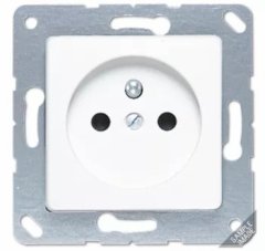 121FKIB Штепсельная розетка франко-бельгийского стандарта 16A 250V  ; коричневая