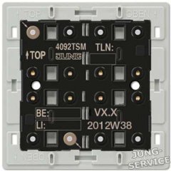 4092TSM KNX кнопочный модуль с интегрированным шинным сопряжением, универсальный, 1-4 группы