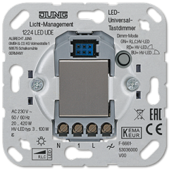 Механизм светорегулятора универсального клавишного, с двух мест, 20-420 Вт/ВА, для диммируемых диодных ламп LEDi тип С 3-100Вт ,1224LEDUDE