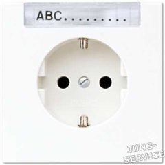 LS520INAGN Штепсельная розетка SCHUKO 16A, 250V  с защитой от детей и полем для надписи; зелёная