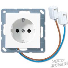 A520-OBFWWLEDW Штепсельная розетка SCHUKO 16A 250V  с подцветкой ; белая