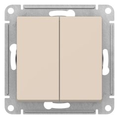 ATN000251 - AtlasDesign 2-клавишный ВЫКЛЮЧАТЕЛЬ, схема 5, 10АХ, механизм, БЕЖЕВЫЙ