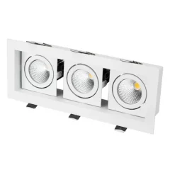 Светильник CL-KARDAN-S260x102-3x9W White (WH, 38 deg)