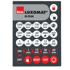 IR-PDim, Инфракрасный пульт дистанционного управления для датчиков PD2-M-DIM, PD4-M-DIM, PD4-M-DIM-HKL, PD4-M-DUO-DIM, PD5-M-DIM, PD9-M-DIM