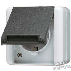 820KOW Штепсельная розетка SCHUKO 16А 250V  с индикацией для накладного монтажа IP44