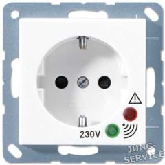 A521KI Штепсельная розетка SCHUKO 16A 250V  с защитой от детей; слоновая кость