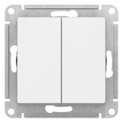 ATN001317 - AtlasDesign Нажимная 2-клавишная кнопка, сх.2, 10А, механизм, ЛОТОС
