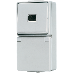 671W Штепсельная розетка SCHUKO для накладного монтажа с выключателем IP44