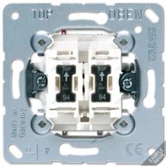 505KO5EURG230 Выключатель двухклавишный контрольный без лапок с подсветкой красный/зелёный