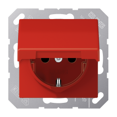 SCHUKO-розетка с крышкой и защитой от детей