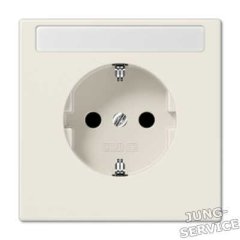 LS520KINA Штепсельная розетка SCHUKO 16A, 250V  с защитой от детей и полем для надписи; слоновая кость