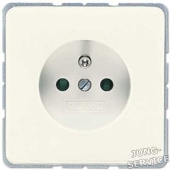 521FKI Розетка фр.-бельгийской системы 16A 250V  с защитой от детей; слоновая кость