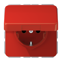 Штепсельная розетка SCHUKO 16A 250V~ с защитой от детей и крышкой