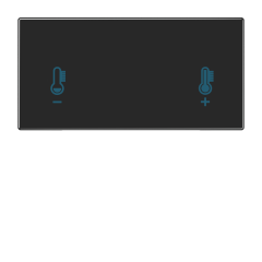 Taste mit Temperatursymbol