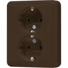 CD5020NKIBR Розетка 16A 250V / 10A 250V сдвоенная