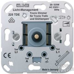225TDE Диммер роторный; для низковольтных ламп с электронными трансформаторами; 20-525W/VA