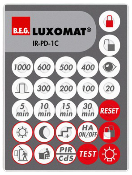 B.E.G. IR-PD-1C инфракрасный пульт дистанционного управления для датчиков присутствия