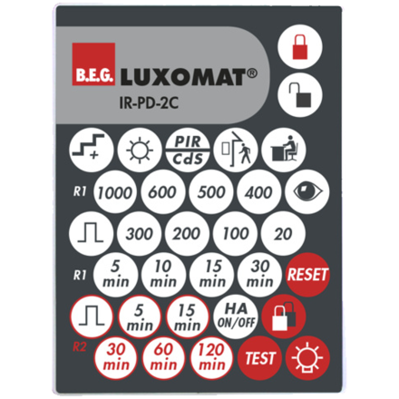 IR-PD-2C, Инфракрасный пульт дистанционного управления для датчиков PD2-M-2C, PD4-M-2C, B.E.G.