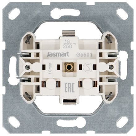 Розетка SHUKO© с защитными шторками 16A 250V~ 2P+T, цвет Мокко, G5501Z, JASMART