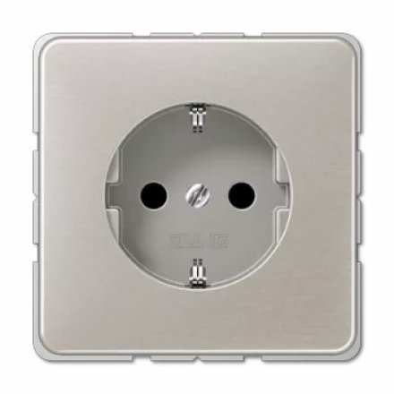 CD520KIPT Штепсельная розетка SCHUKO 16A 250V  с защитой от детей; платина