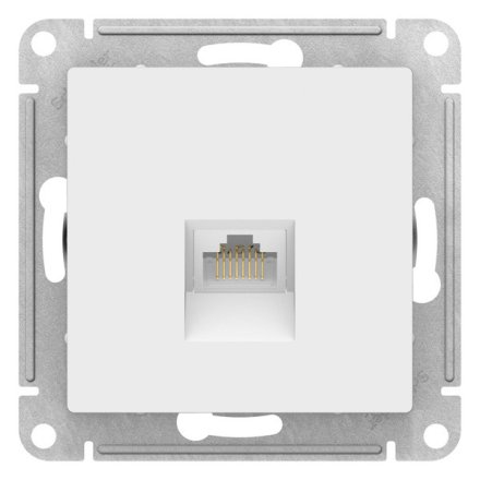 ATN000186 - AtlasDesign РОЗЕТКА компьютерная RJ45, категория 6A, механизм, БЕЛЫЙ