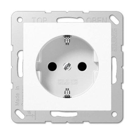 EP421KLWW Штепсельная розетка SCHUKO 16A, 250V  с крышкой; белая