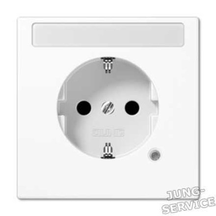 LS520NAKO Штепсельная розетка SCHUKO 16A, 250V  с индикацией напряжения и защитой от детей; слоновая кость