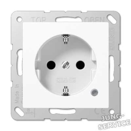 A520BFKOGN Штепсельная розетка SCHUKO 16A 250V ; термопласт; зеленая