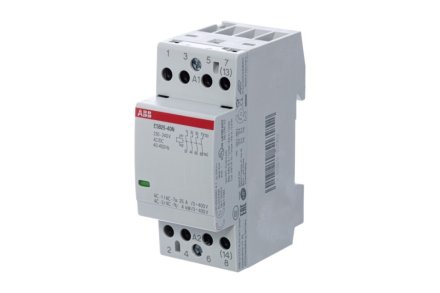 ABB Контактор ESB25-40N-06 модульный (25А АС-1, 4НО), катушка 230В AC/DC