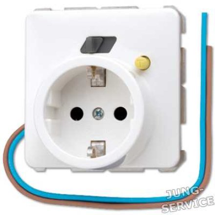 CD520.30 FI-SCHUKO-розетка 16A 250V ; слоновая кость