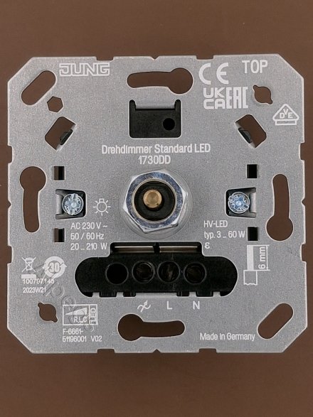 Роторный диммер стандарт LED, с инкрементальным датчиком без спутникового входа, 1730DD