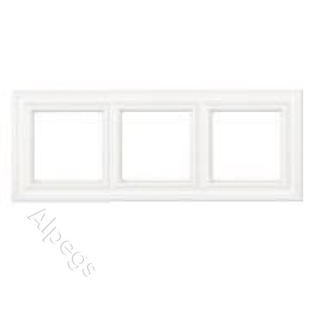 Рамка 3-поста; термопласт; белый матовый; Eco Deco, Jung EPD483WWM